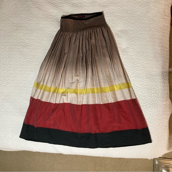 Anthropologie Maple Color Block Skirt | Size M | Flaws on Waistband | Holiday - Picture 5 of 15